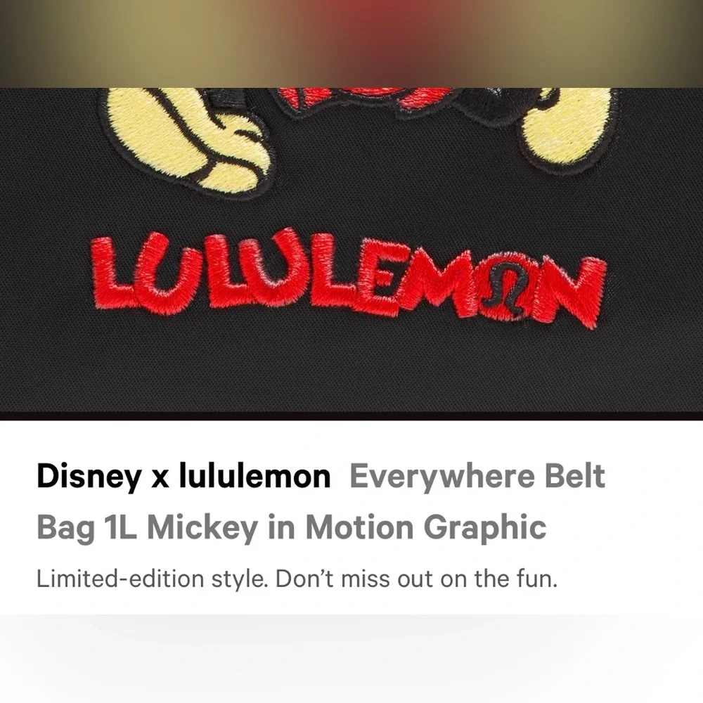 lululemon athletica Black Mickey Mouse Belt Bag - Picture 8 of 12